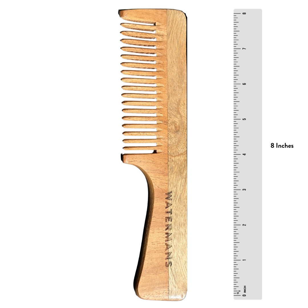 Wooden Wide Tooth Hair Growth, Detangling Comb